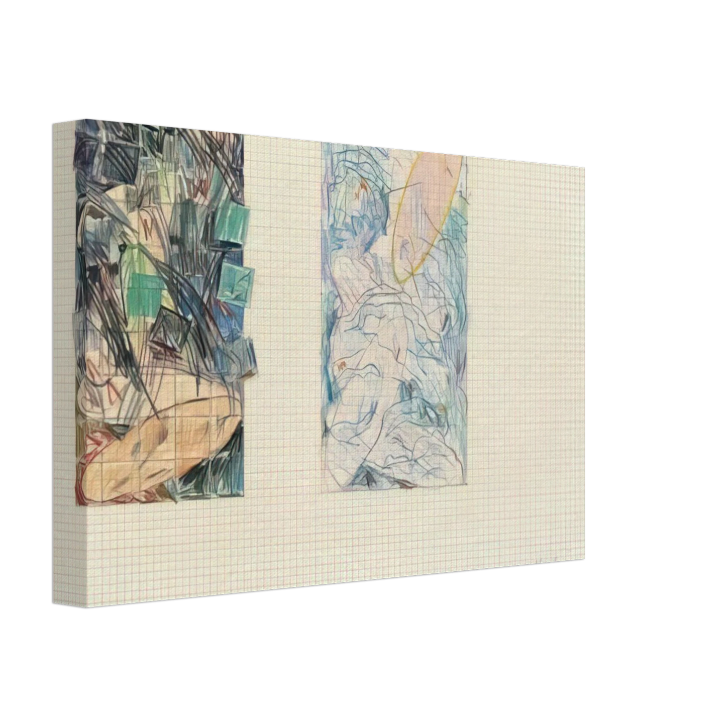 Jennifer Bartlett - Sad and Happy Tidal Wave - 1978 Canvas - 70x100 cm / 28x40 inches-canvas