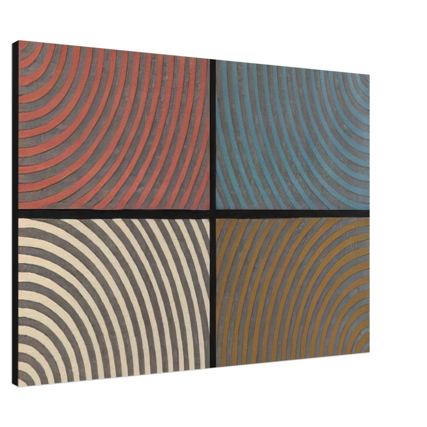 Sol LeWitt - Arcs from Four Corners Canvas - 20x30 cm / 8x12 inches-canvas