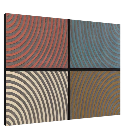 Sol LeWitt - Arcs from Four Corners Canvas - 20x30 cm / 8x12 inches-canvas