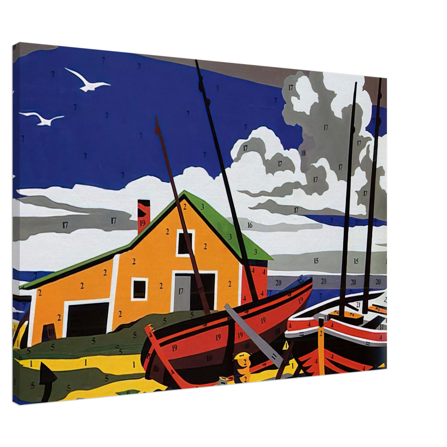 Andy Warhol - Do It Yourself  Seascape  Canvas - 20x30 cm / 8x12 inches-canvas