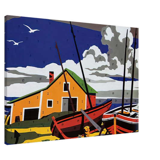 Andy Warhol - Do It Yourself  Seascape  Canvas - 20x30 cm / 8x12 inches-canvas