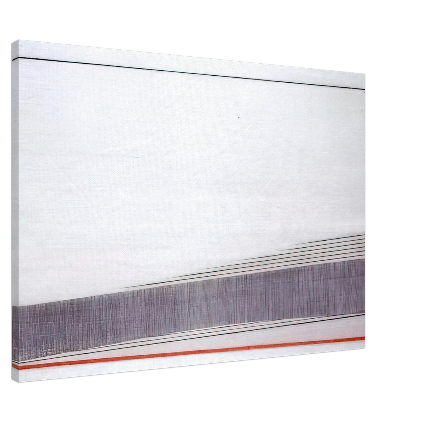 Bice Lazzari - La linea rossa - 1966 Canvas - 20x30 cm / 8x12 inches-canvas