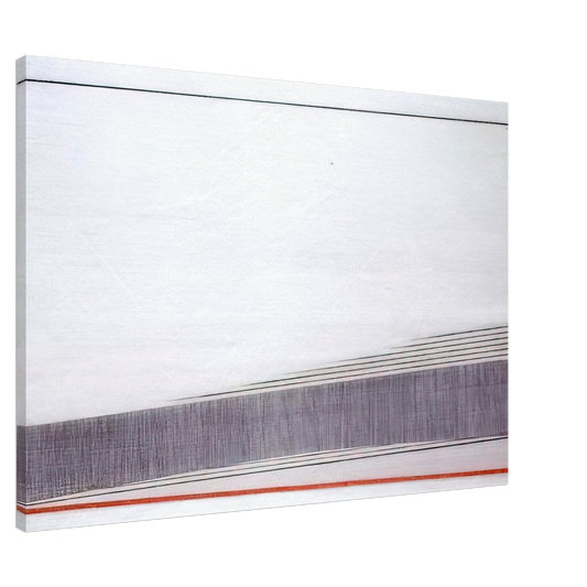 Bice Lazzari - La linea rossa - 1966 Canvas - 20x30 cm / 8x12 inches-canvas