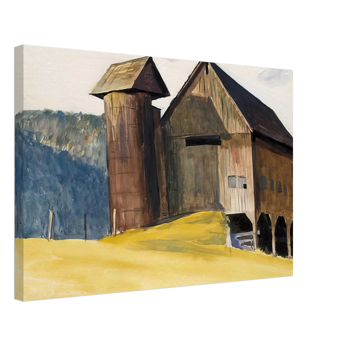 Edward Hopper - Barn and Silo, Vermont Canvas - 70x100 cm / 28x40 inches-canvas