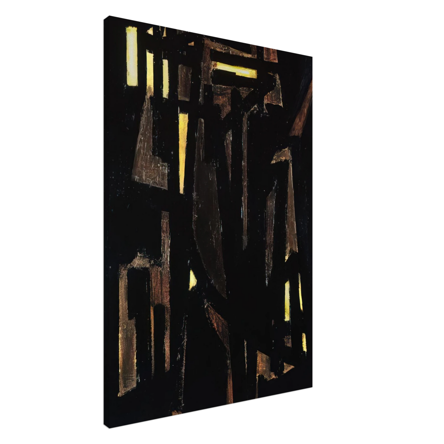 Pierre Soulages - Peinture 146 x 114 cm, 1950 - 1950 Canvas - 20x30 cm / 8x12 inches-canvas