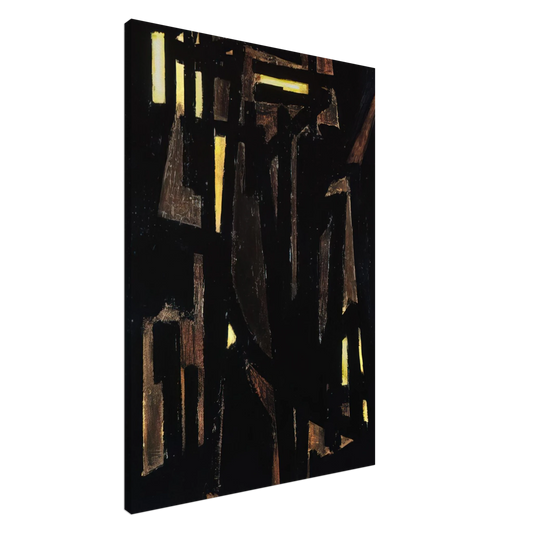 Pierre Soulages - Peinture 146 x 114 cm, 1950 - 1950 Canvas - 20x30 cm / 8x12 inches-canvas