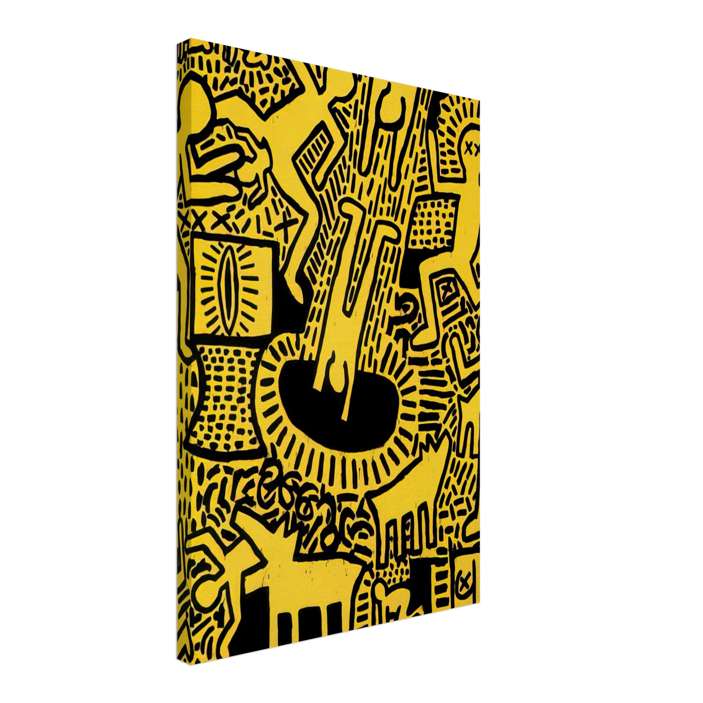 Keith Haring - UNTITLED 1981 Canvas - 70x100 cm / 28x40 inches-canvas