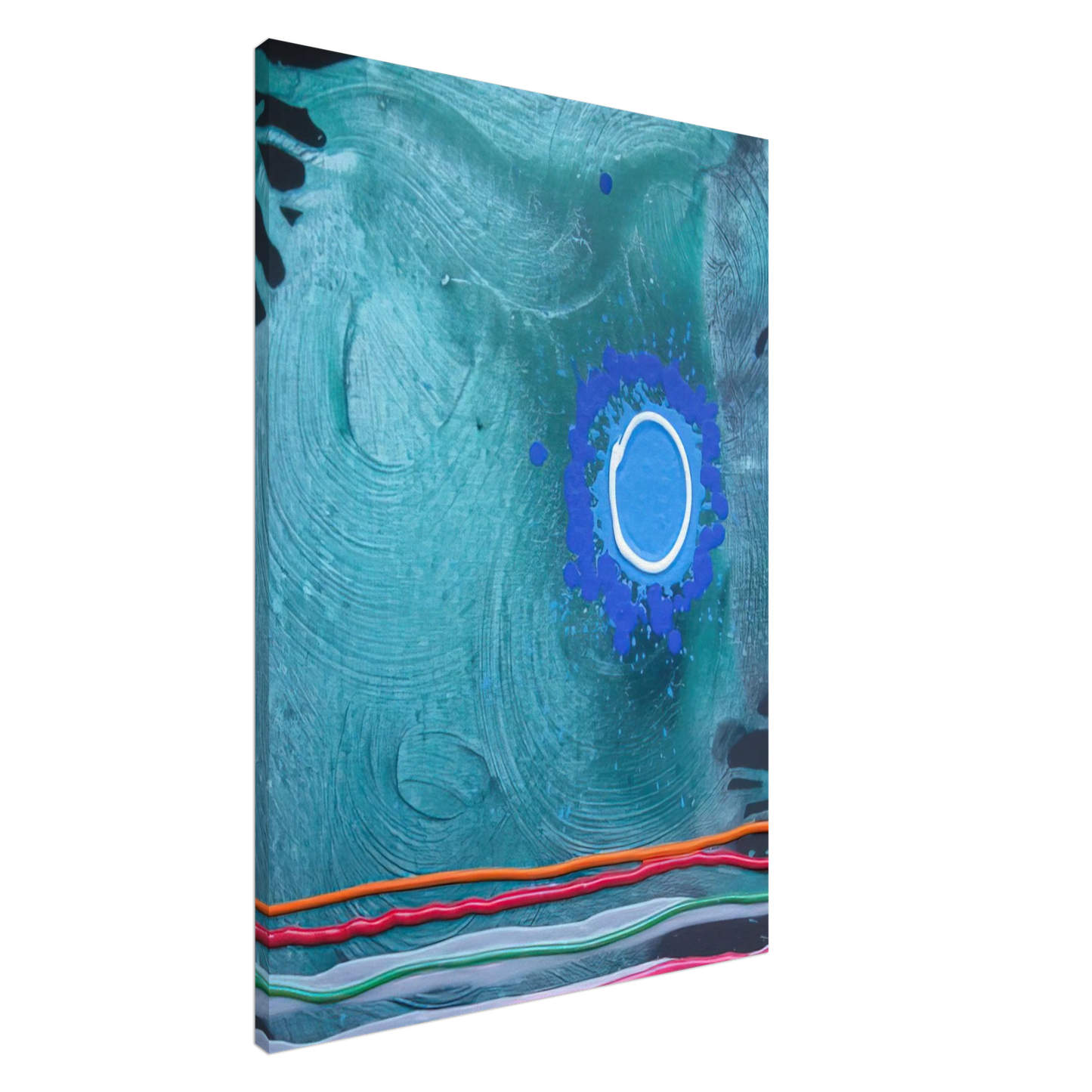 John Hoyland - Blue Moon - 2006 Canvas - 20x30 cm / 8x12 inches-canvas