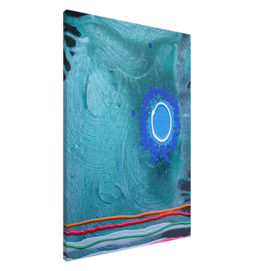 John Hoyland - Blue Moon - 2006 Canvas - 20x30 cm / 8x12 inches-canvas