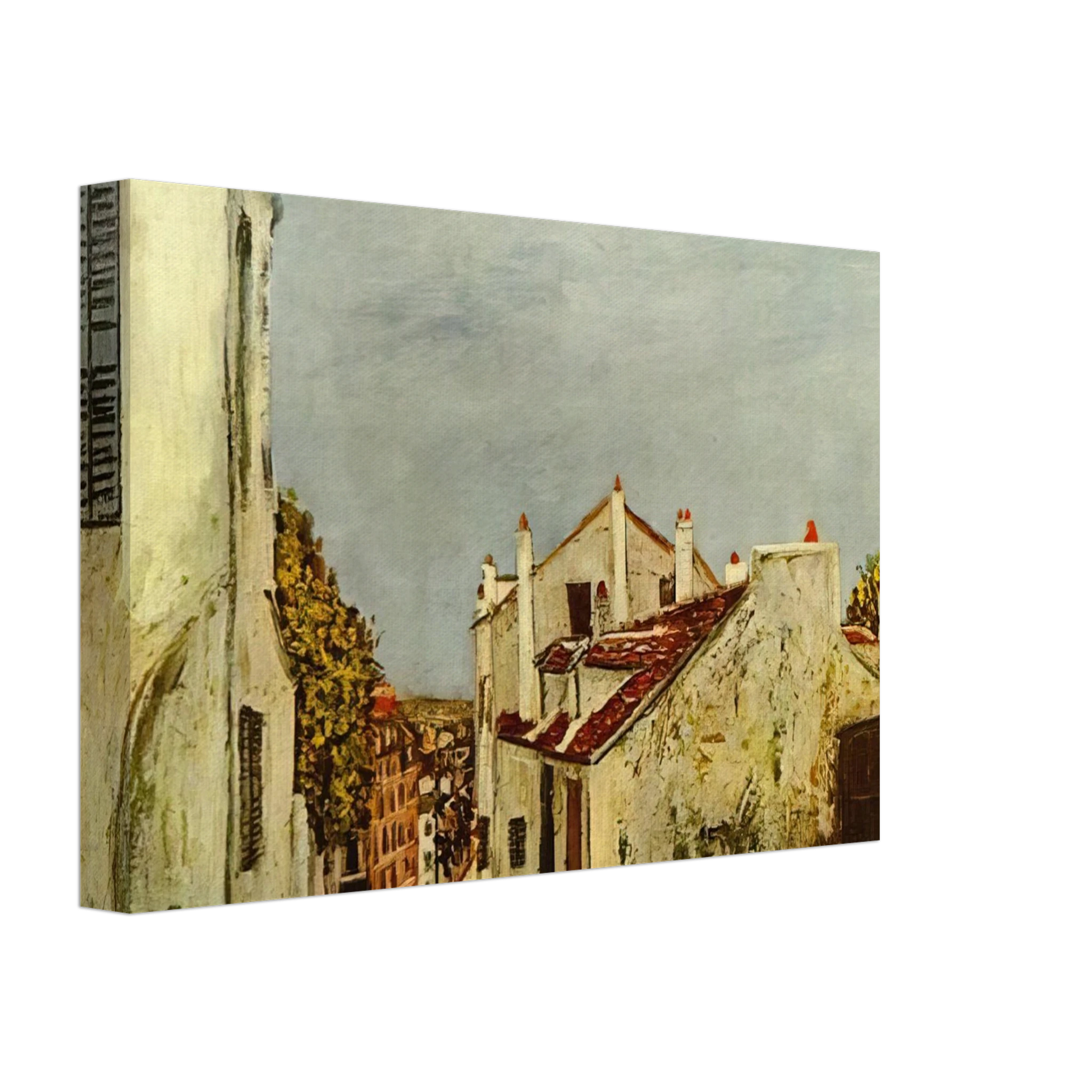 Maurice Utrillo - HOUSES IN MONTMARTRE Canvas - 40x60 cm / 16x24 inches-canvas