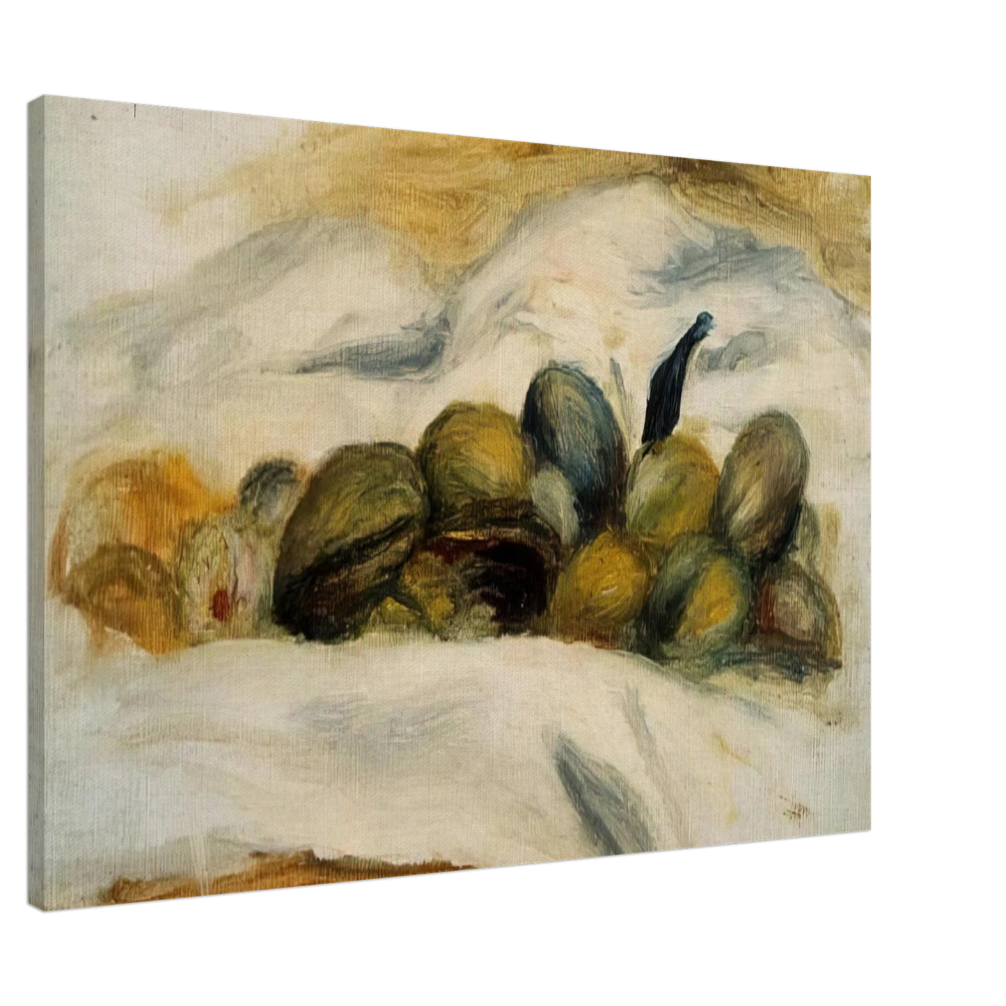 Pierre-Auguste Renoir - Still Life Almonds and Walnuts Canvas - 20x30 cm / 8x12 inches-canvas
