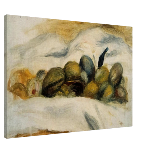Pierre-Auguste Renoir - Still Life Almonds and Walnuts Canvas - 20x30 cm / 8x12 inches-canvas