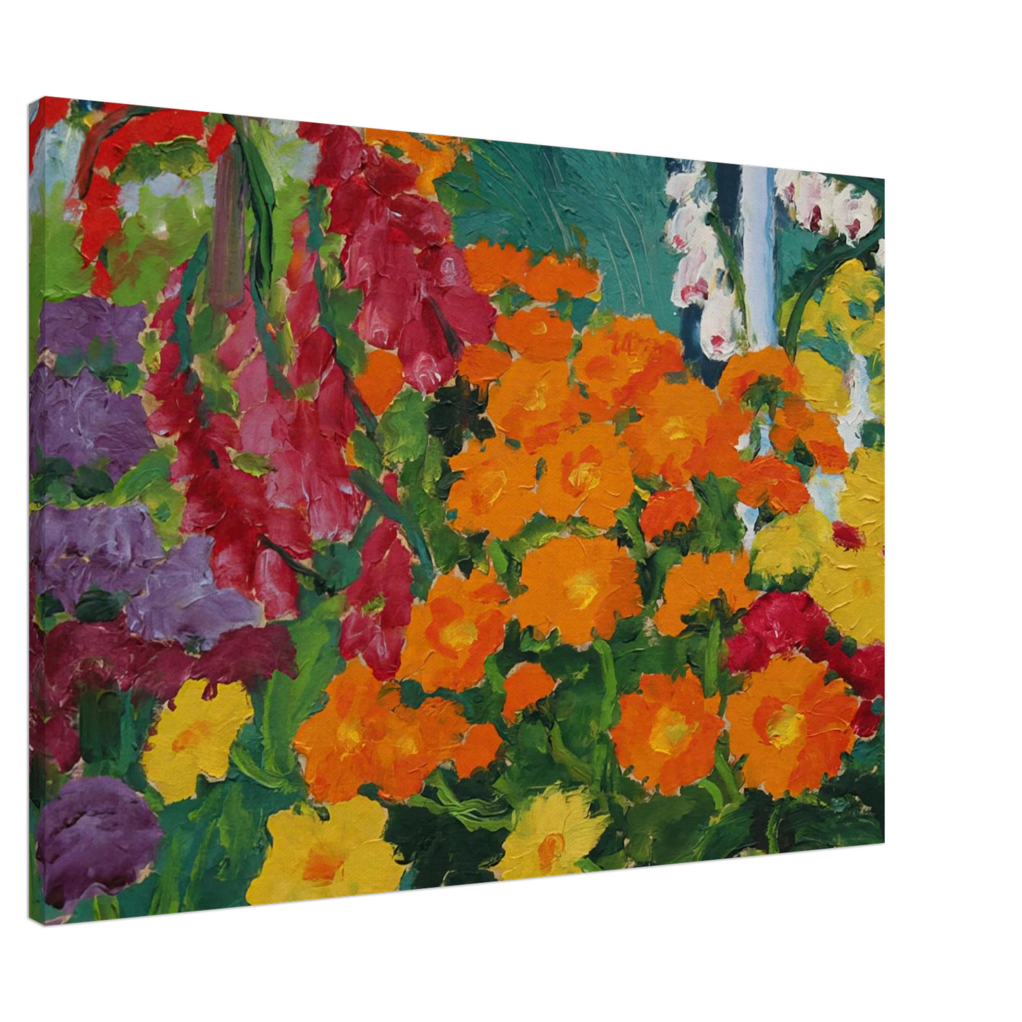 Emil Nolde - Flower garden marigolds Canvas - 20x30 cm / 8x12 inches-canvas