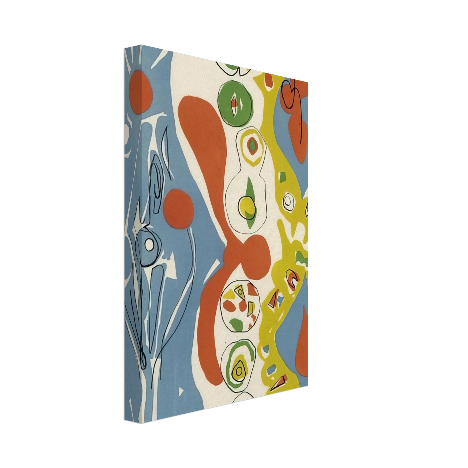 Ernst Wilhelm Nay - Spiele des Menschen - 1965 Canvas - 40x60 cm / 16x24 inches-canvas