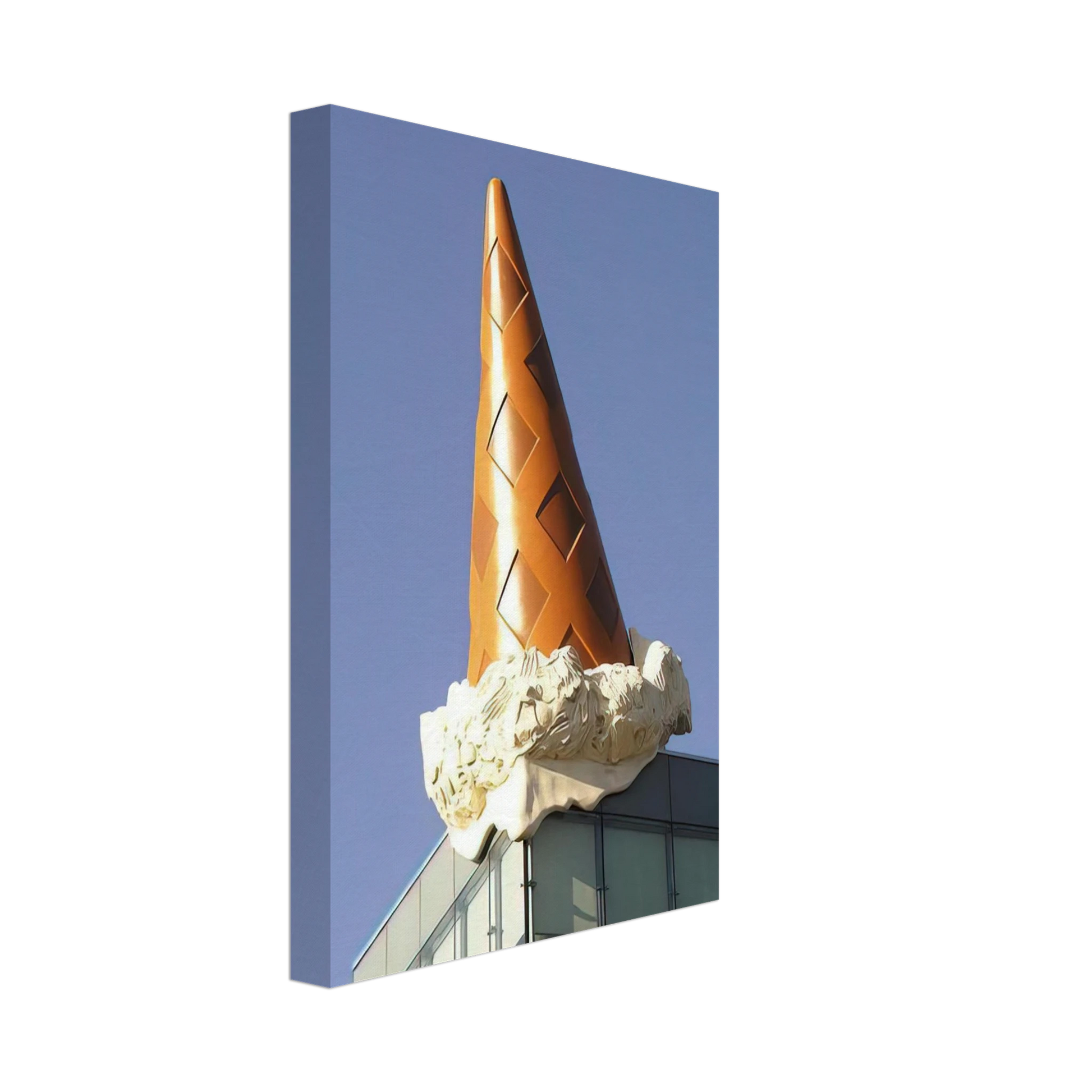 Claes Oldenburg - DROPPED CONE COLLABORATION WITH VAN BRUGGEN 2001 Canvas - 40x60 cm / 16x24 inches-canvas