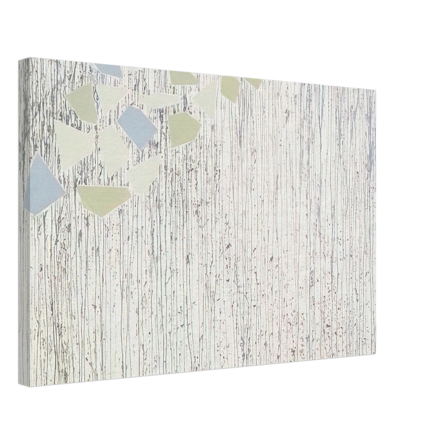 Robert Goodnough - Pale colors on runs - Abstract Expressionism Canvas - 70x100 cm / 28x40 inches-canvas