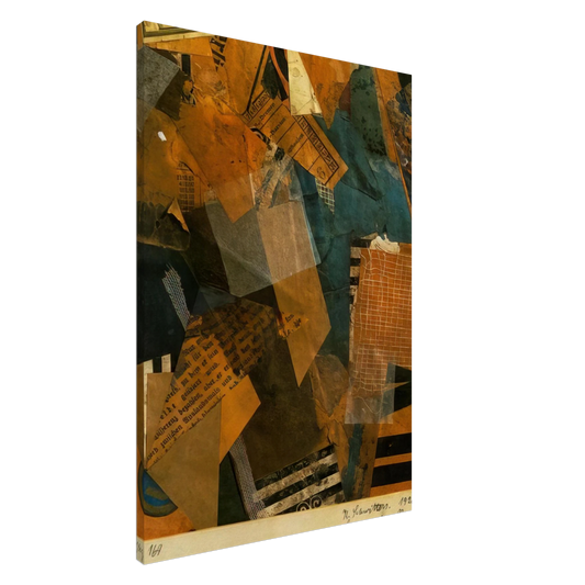 Kurt Schwitters - FORMS IN SPACE 1920 Canvas - 20x30 cm / 8x12 inches-canvas
