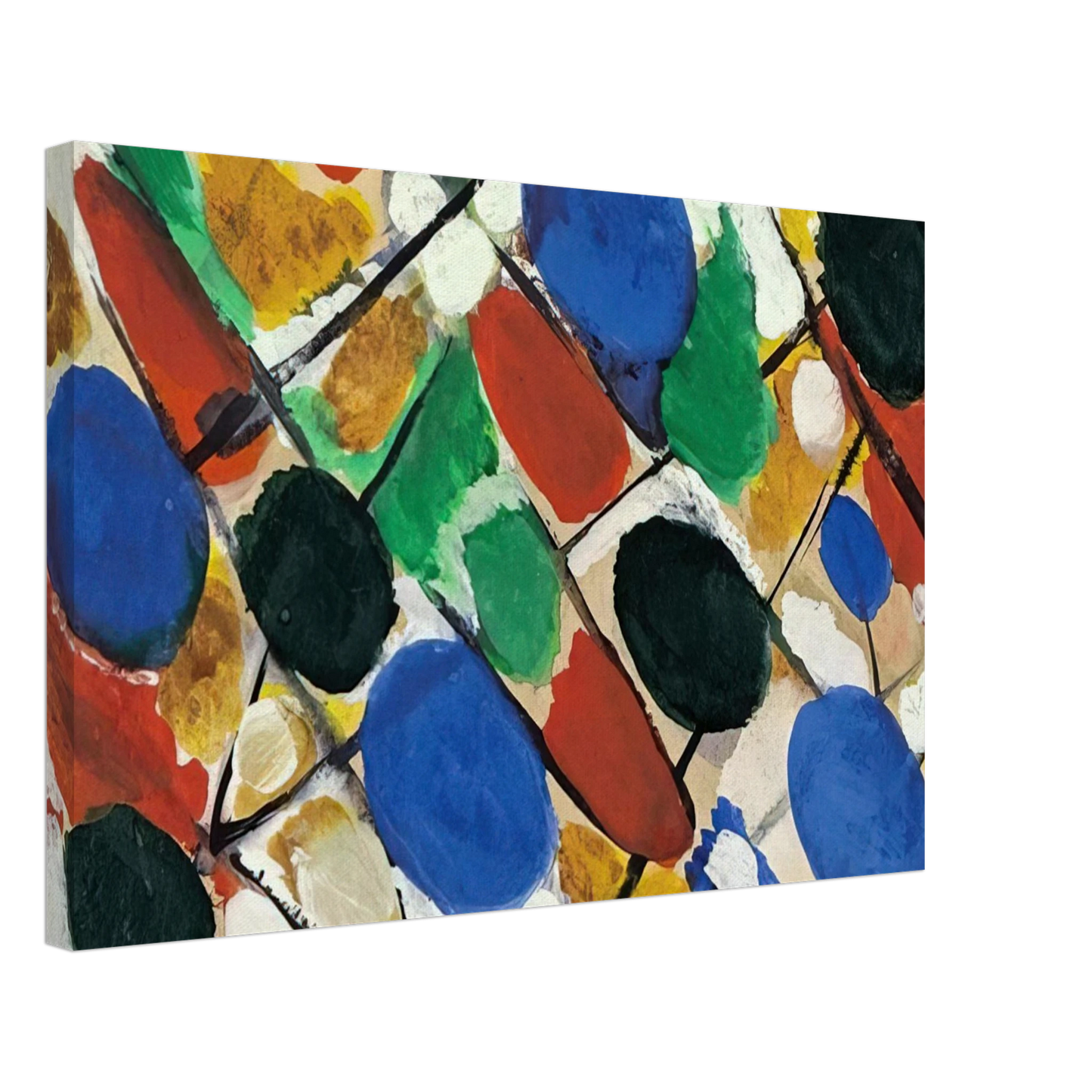 Ernst Wilhelm Nay - Scheiben - 1955 Canvas - 40x60 cm / 16x24 inches-canvas