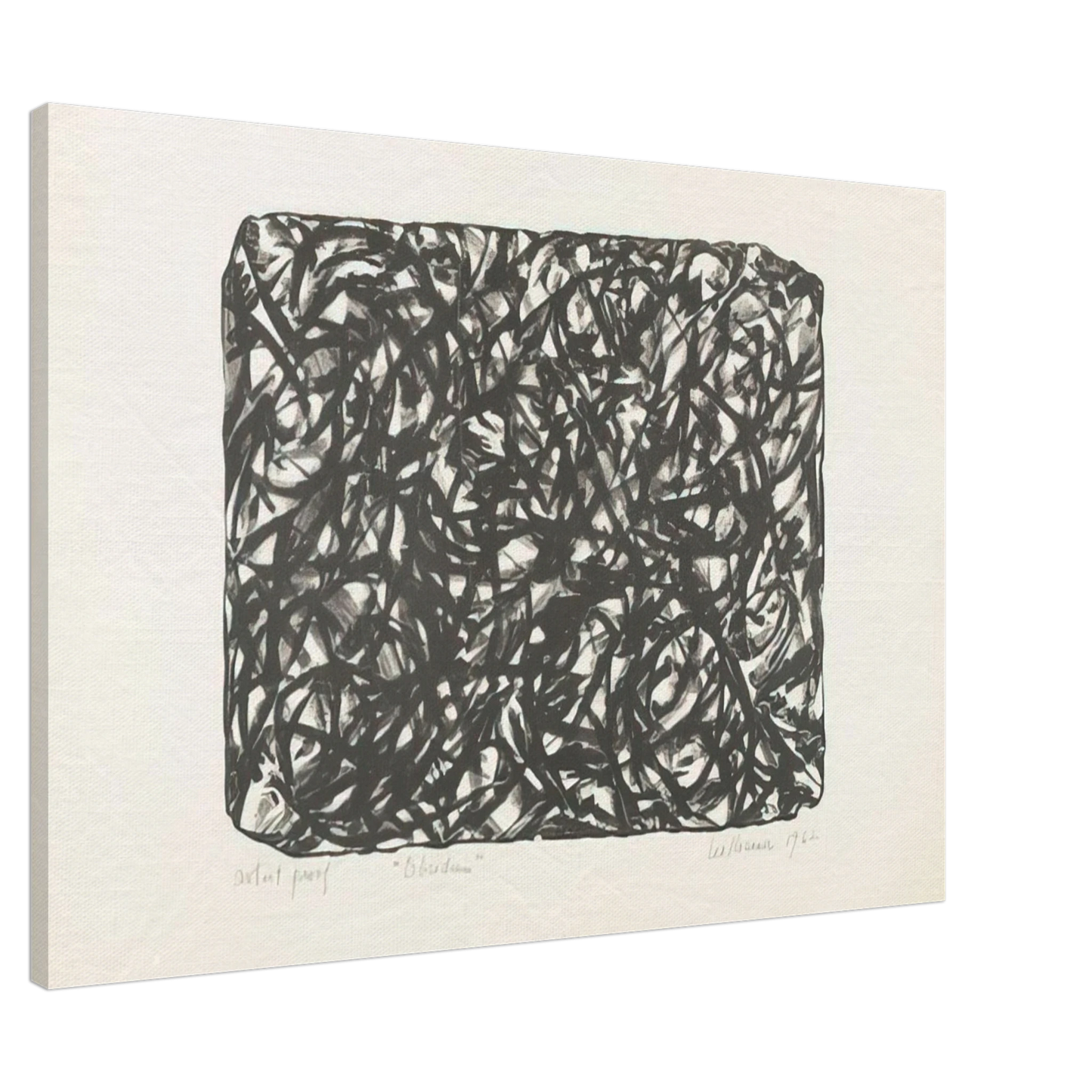 Lee Krasner - Obsidian Canvas - 20x30 cm / 8x12 inches-canvas