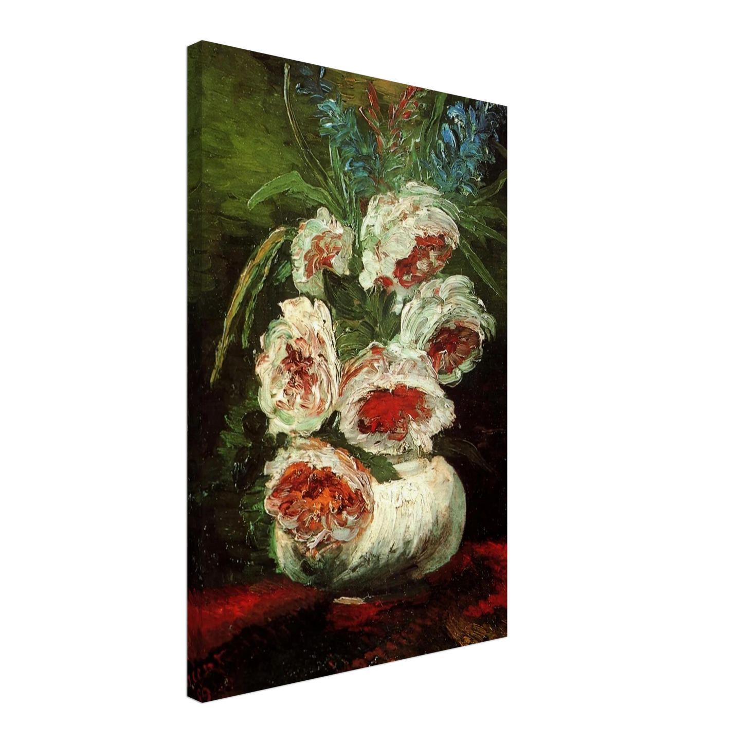 Vincent van Gogh - Vase with Peonies Canvas - 70x100 cm / 28x40 inches-canvas