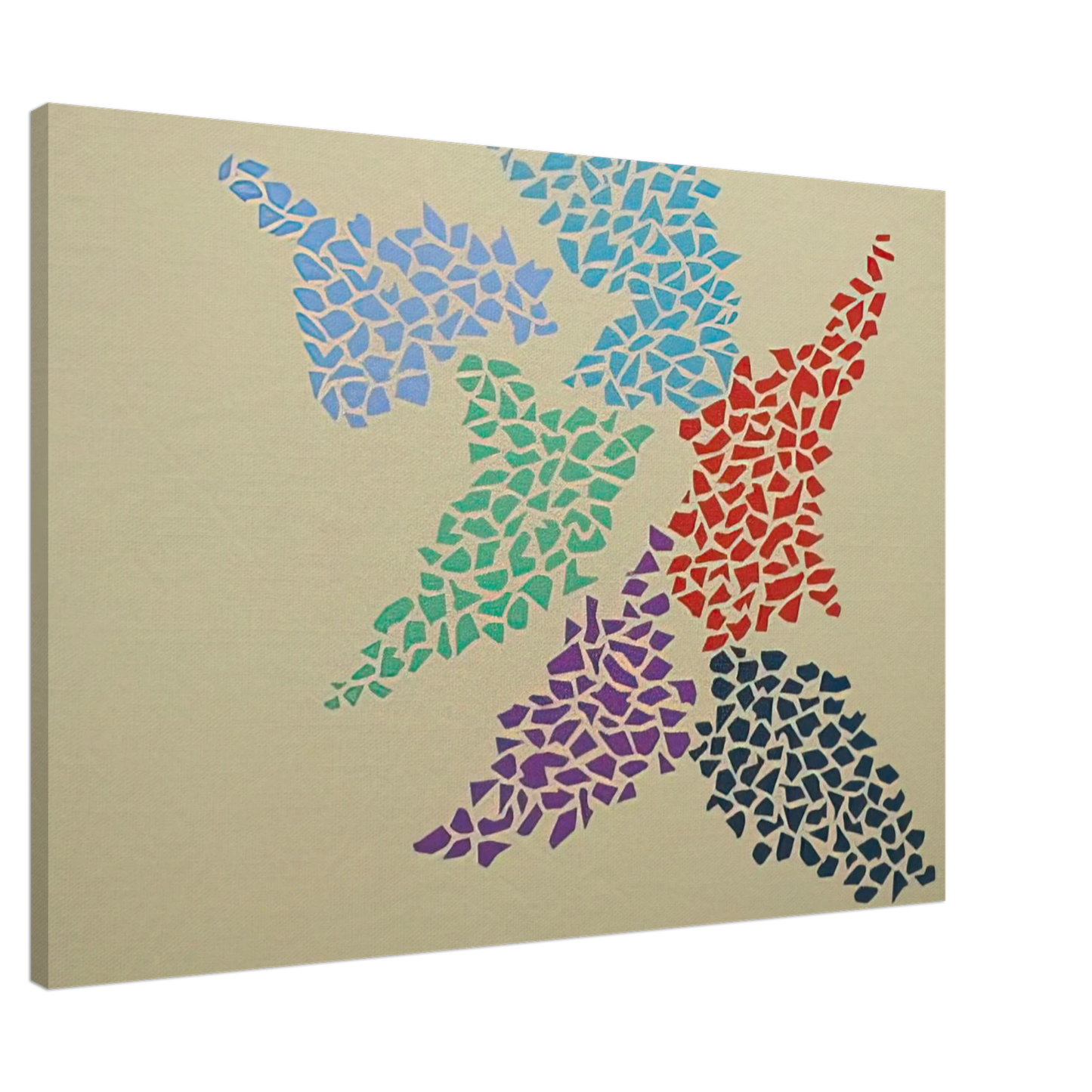 Robert Goodnough - Confetti Pattern - 1973 Canvas - 20x30 cm / 8x12 inches-canvas