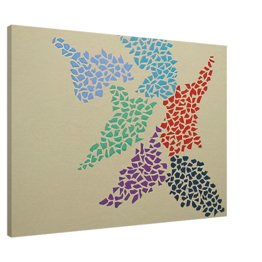 Robert Goodnough - Confetti Pattern - 1973 Canvas - 20x30 cm / 8x12 inches-canvas