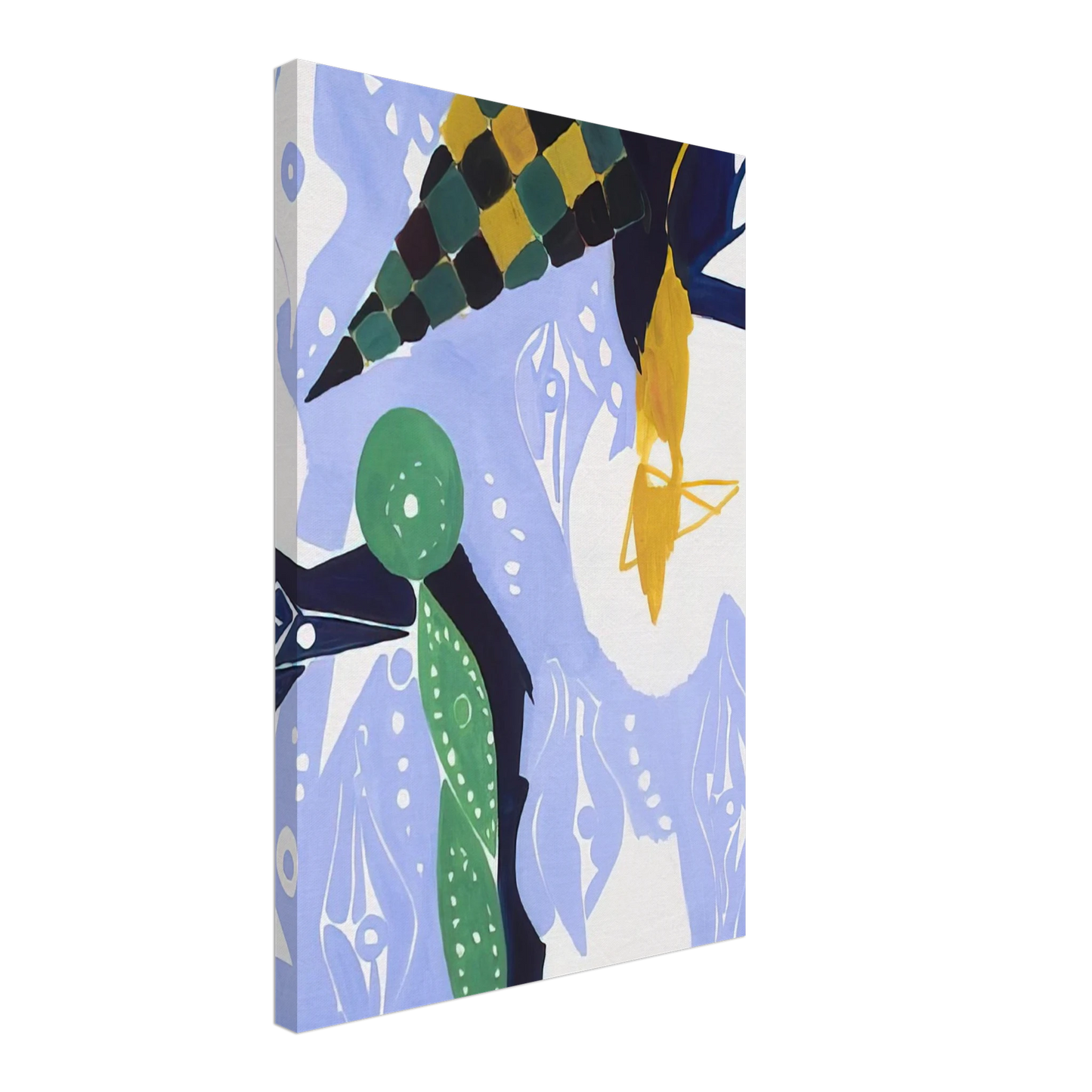 Ernst Wilhelm Nay - Blue Diaphan - 1965 Canvas - 70x100 cm / 28x40 inches-canvas