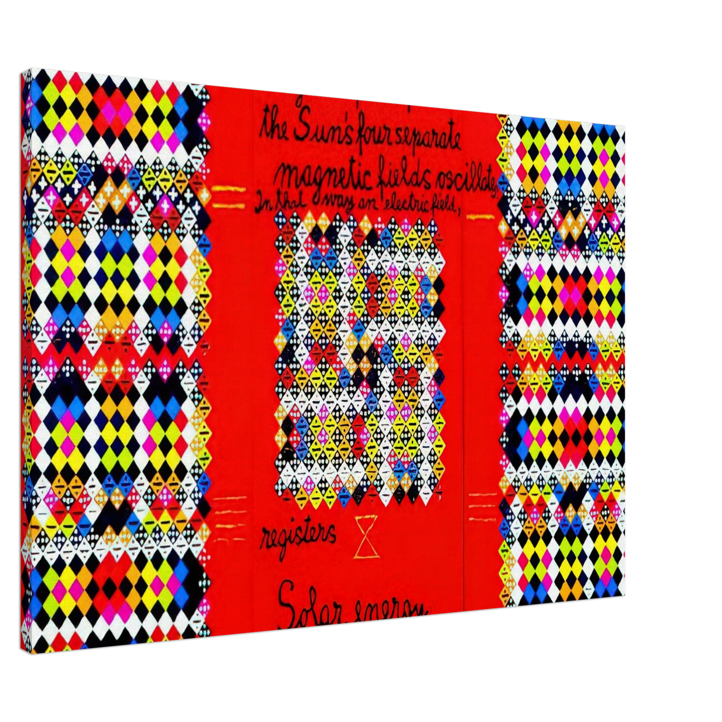 Alfred Jensen - Solar Energy Optics - 1975 Canvas - 20x30 cm / 8x12 inches-canvas