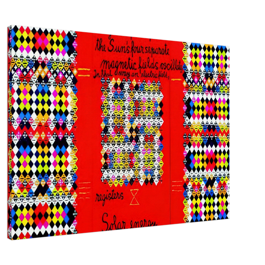 Alfred Jensen - Solar Energy Optics - 1975 Canvas - 20x30 cm / 8x12 inches-canvas