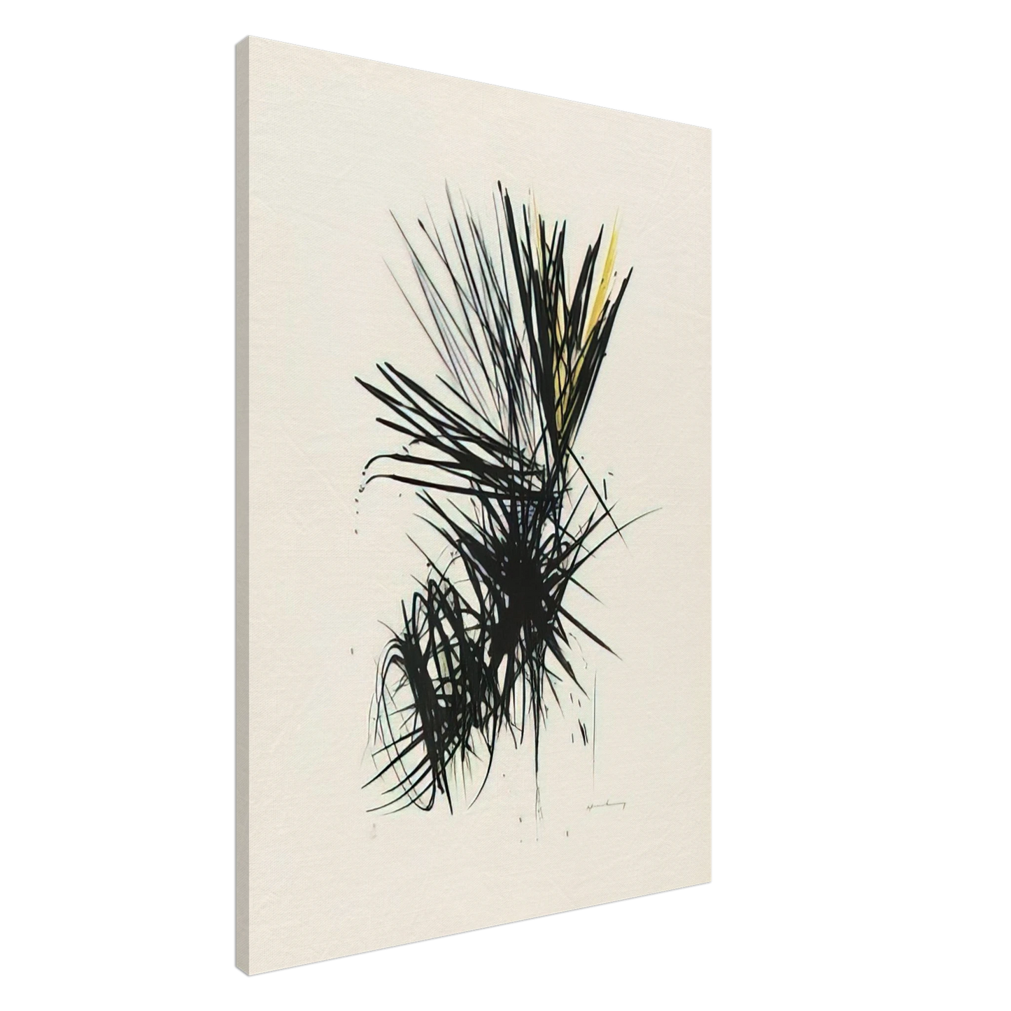 Hans Hartung - Untitled L 12 - 1957 Canvas - 20x30 cm / 8x12 inches-canvas