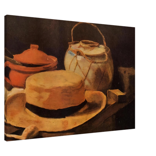 Vincent van Gogh - Still Life with Yellow Hat Canvas - 20x30 cm / 8x12 inches-canvas