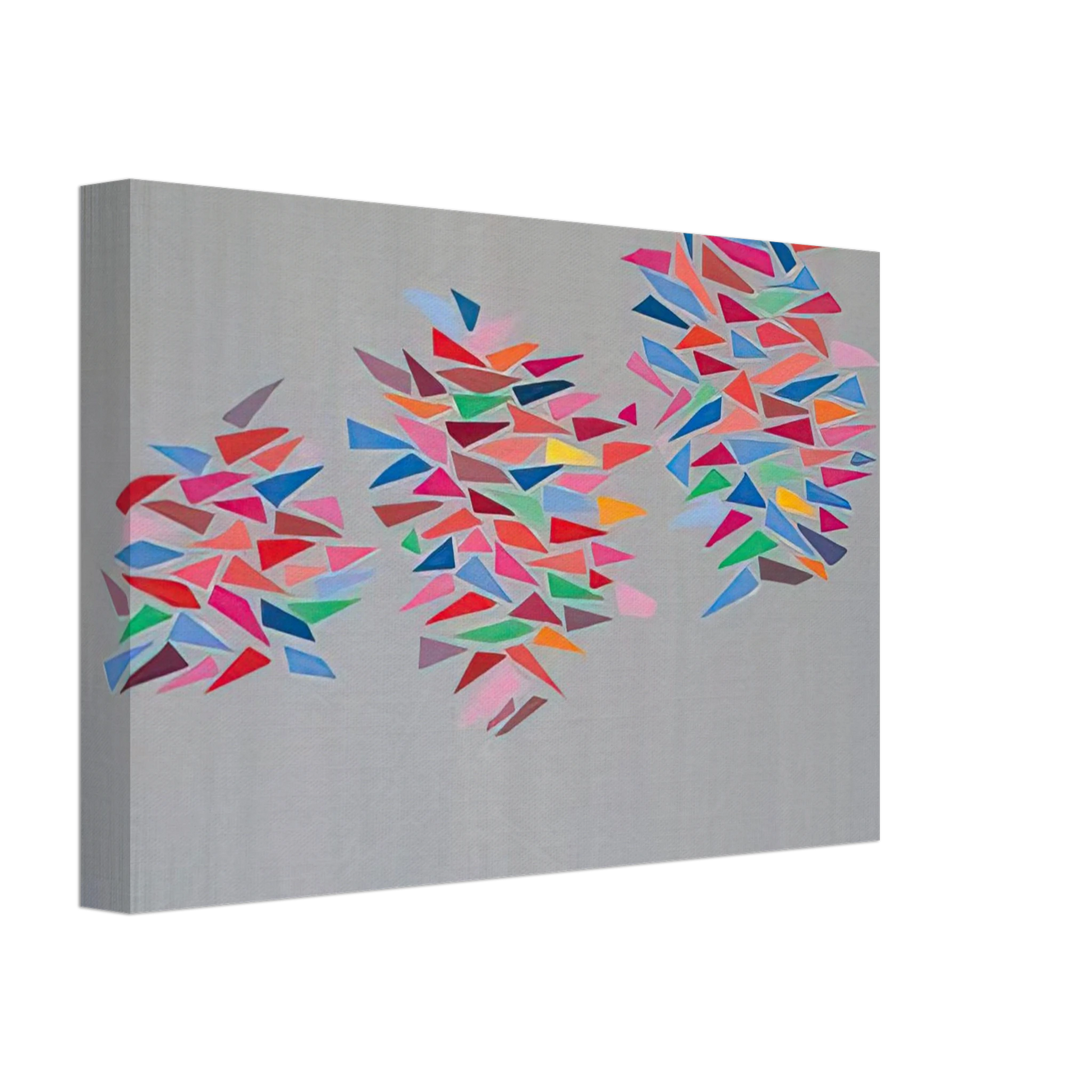 Robert Goodnough - Colors on Gray - 1976 Canvas - 40x60 cm / 16x24 inches-canvas