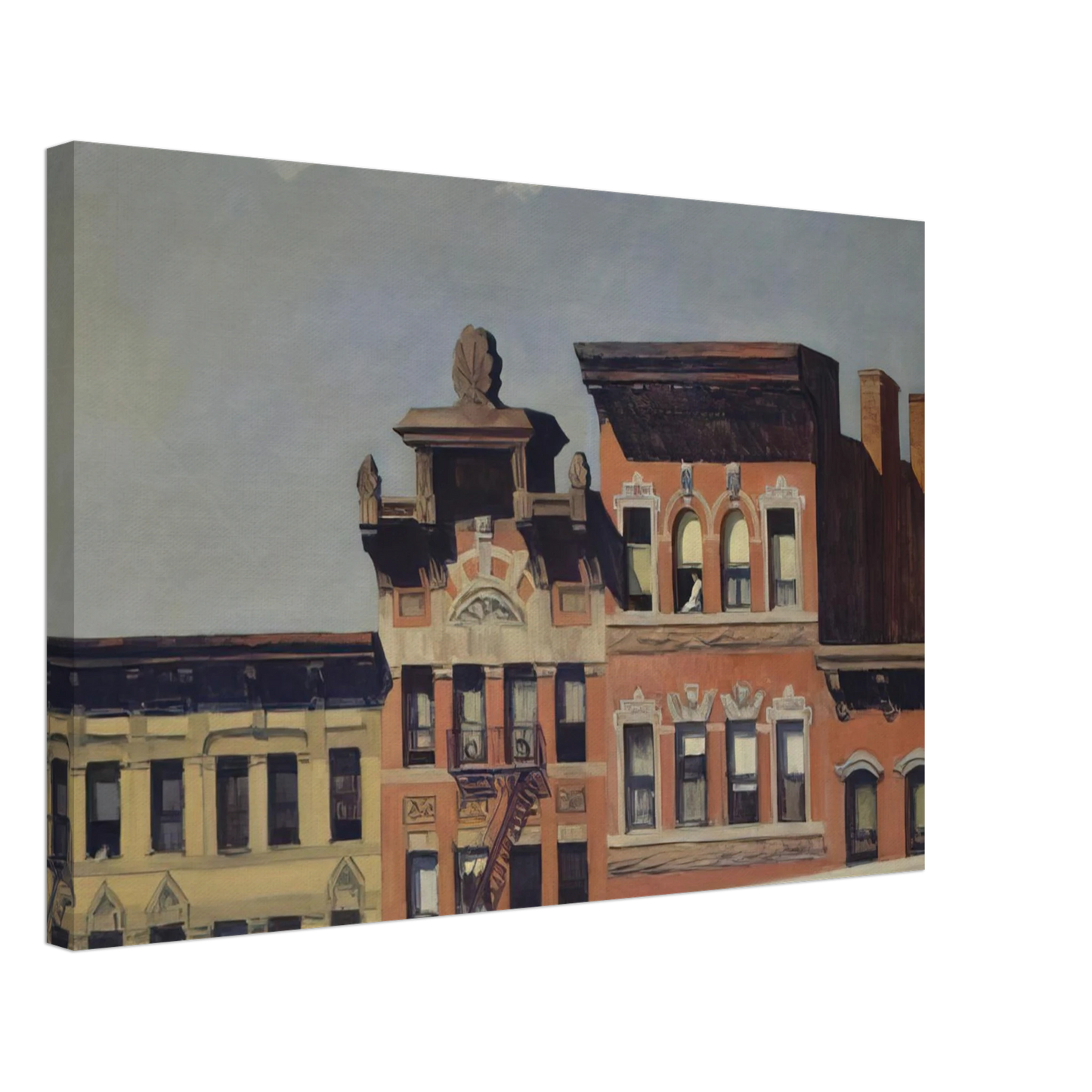 Edward Hopper - From Williamsburg Bridge Canvas - 70x100 cm / 28x40 inches-canvas