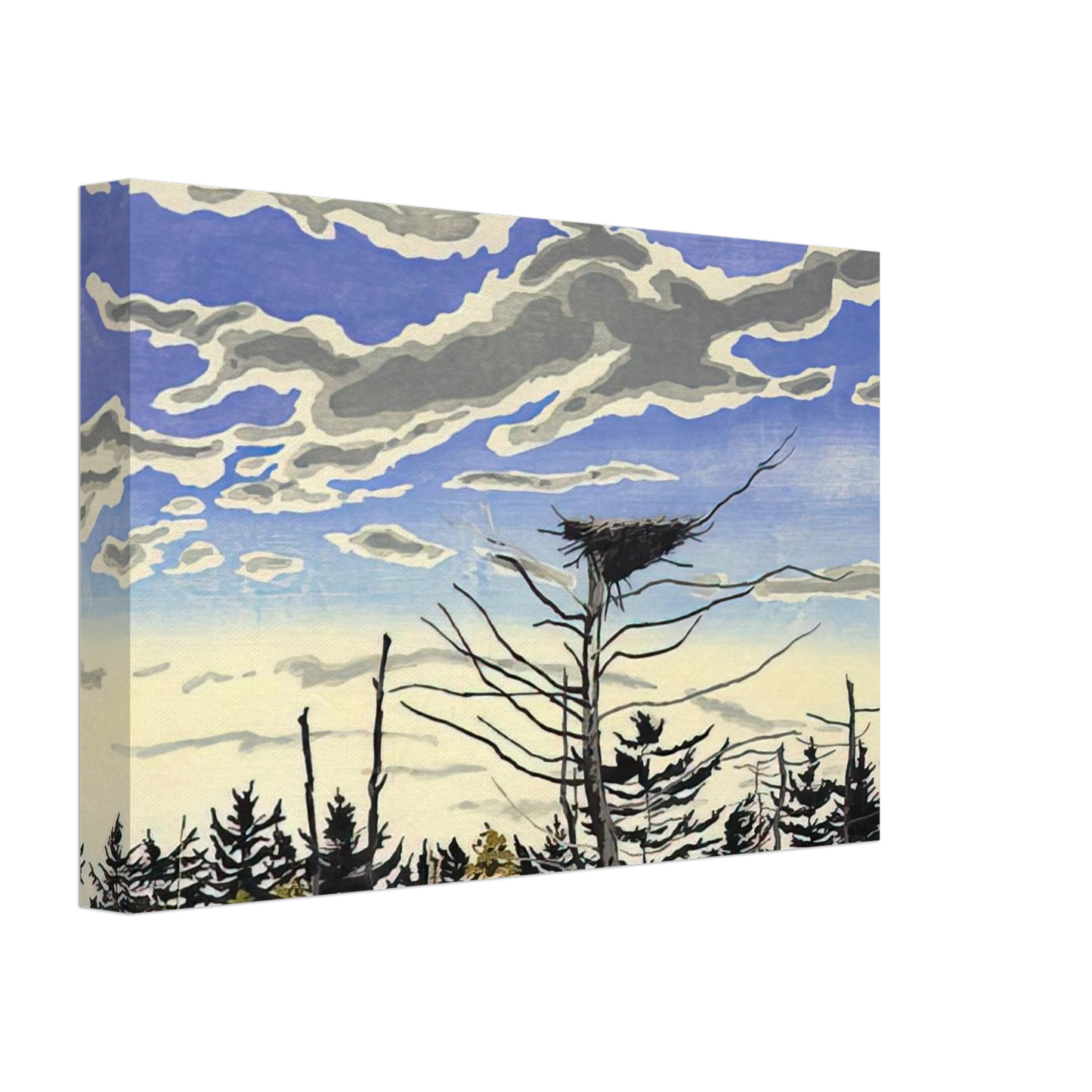 Neil Welliver - OspreyÃ¢â‚¬â„¢s Nest - 1980 Canvas - 70x100 cm / 28x40 inches-canvas