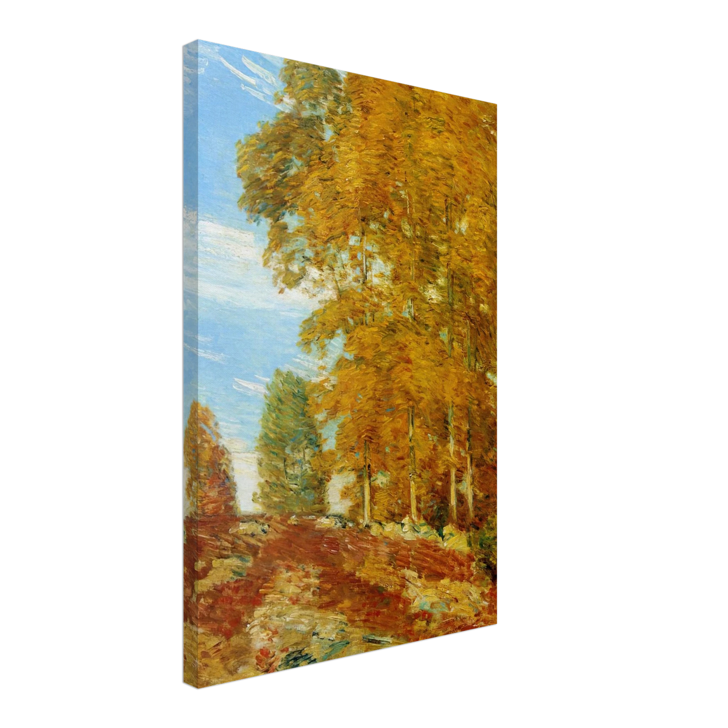 Childe Hassam - Autumn Hilltop, New England Canvas - 40x60 cm / 16x24 inches-canvas