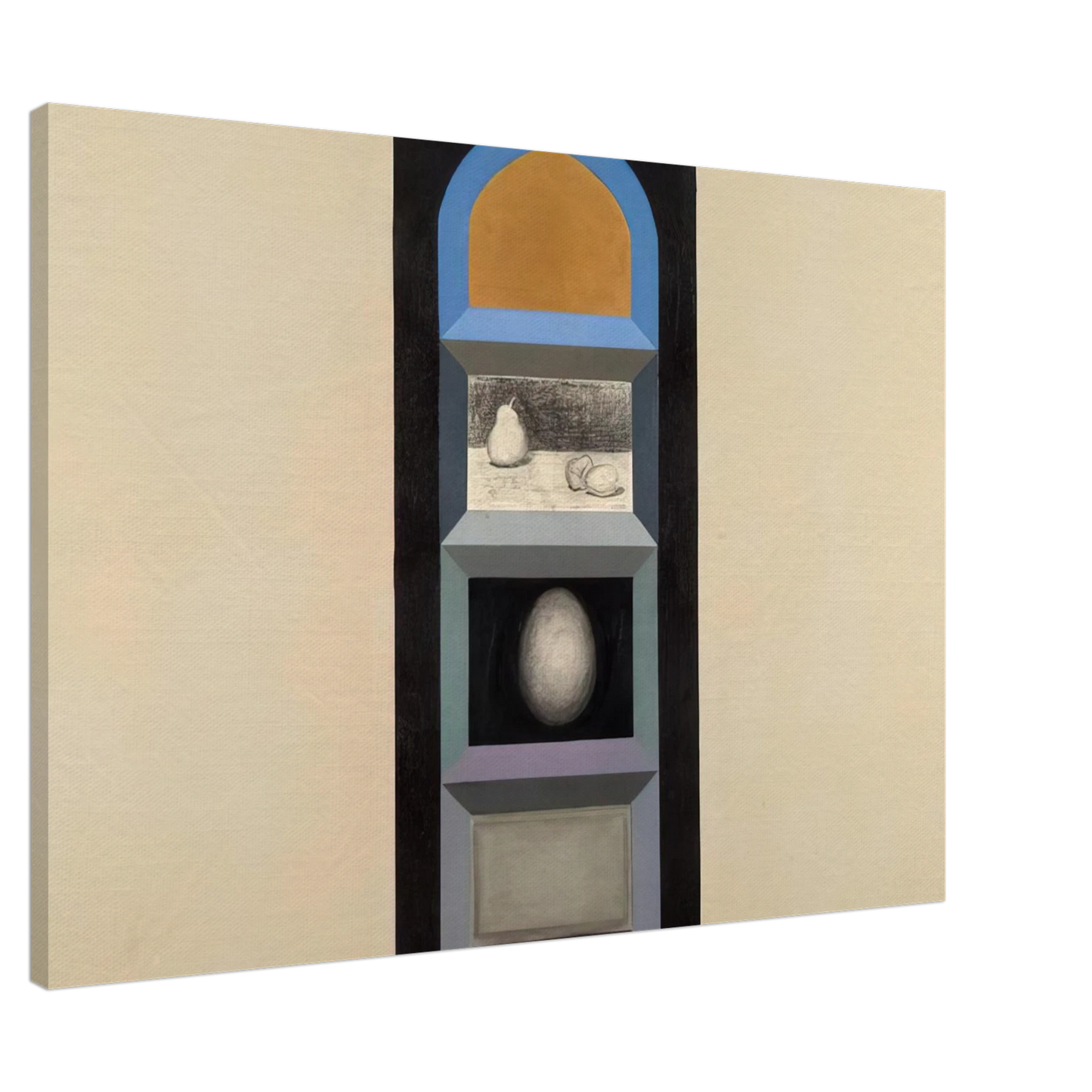 Miriam Schapiro - Shrine for R.K. II, 1963 - Feminist Art Canvas - 20x30 cm / 8x12 inches-canvas