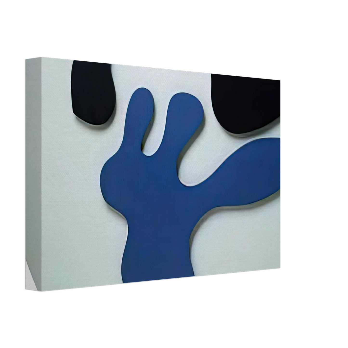 Jean Arp - Overturned Blue Shoe With Two Heels Under a Black Vault Canvas - 70x100 cm / 28x40 inches-canvas