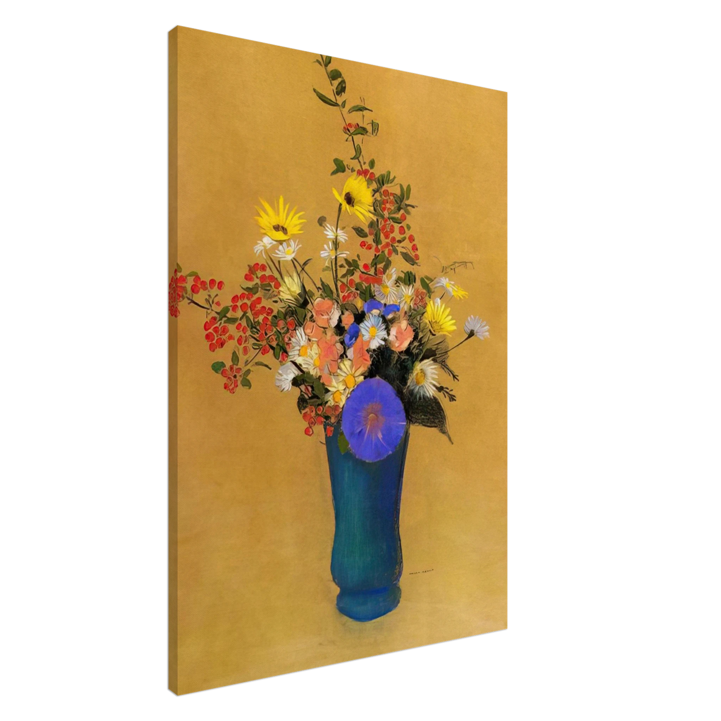 Odilon Redon - BOUQUET OF WILD FLOWERS Canvas - 20x30 cm / 8x12 inches-canvas