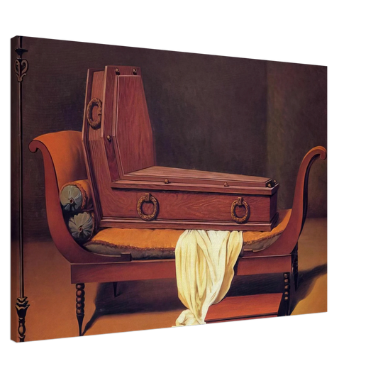 Rene Magritte - PERSPECTIVE MADAME RECAMIER BY DAVID 1949 Canvas - 20x30 cm / 8x12 inches-canvas