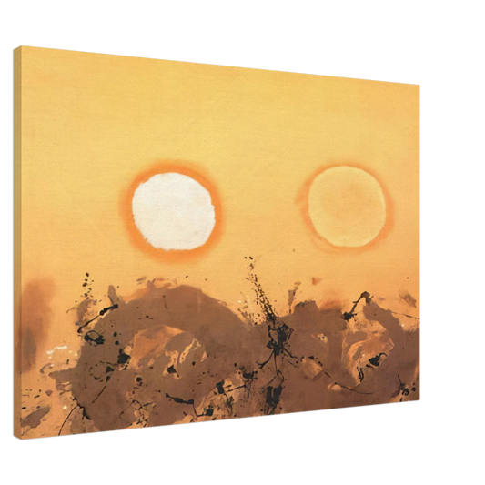 Adolph Gottlieb - Duet - 1962 Canvas - 20x30 cm / 8x12 inches-canvas