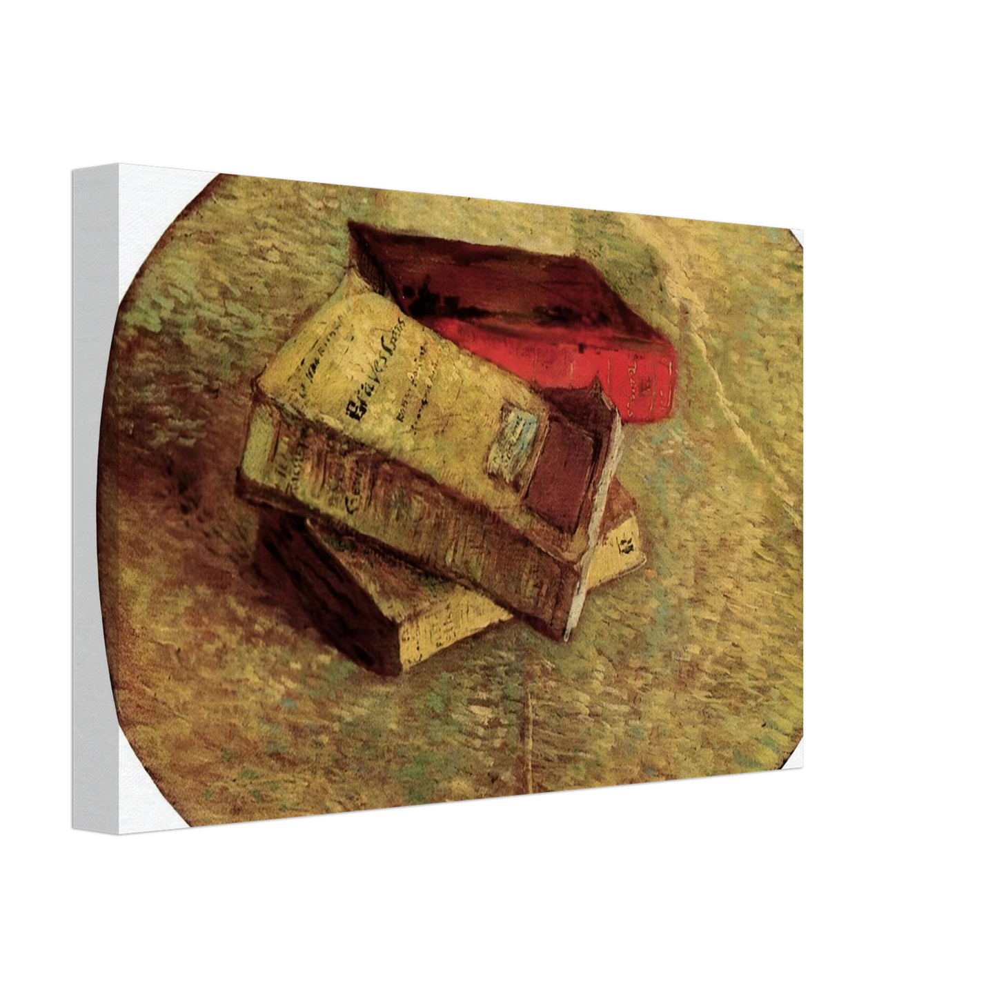 Vincent van Gogh - Still Life with Three Books Canvas - 40x60 cm / 16x24 inches-canvas