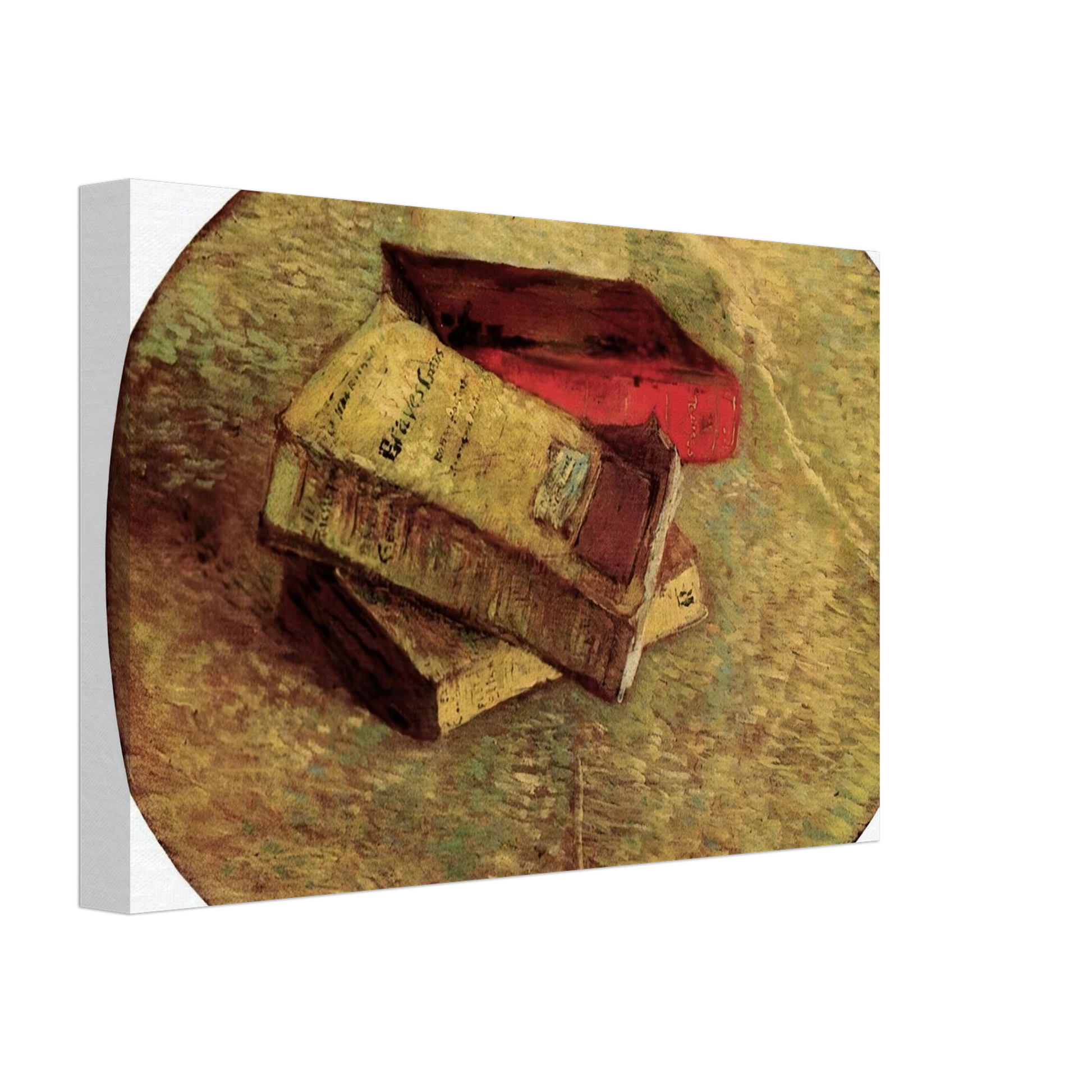 Vincent van Gogh - Still Life with Three Books Canvas - 40x60 cm / 16x24 inches-canvas
