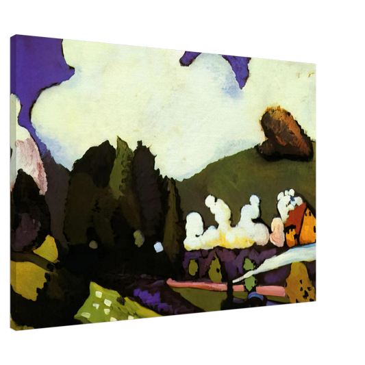 Wassily Kandinsky - LANDSCAPE WITH A STEAM LOCOMOTIVE 1909 Canvas - 20x30 cm / 8x12 inches-canvas