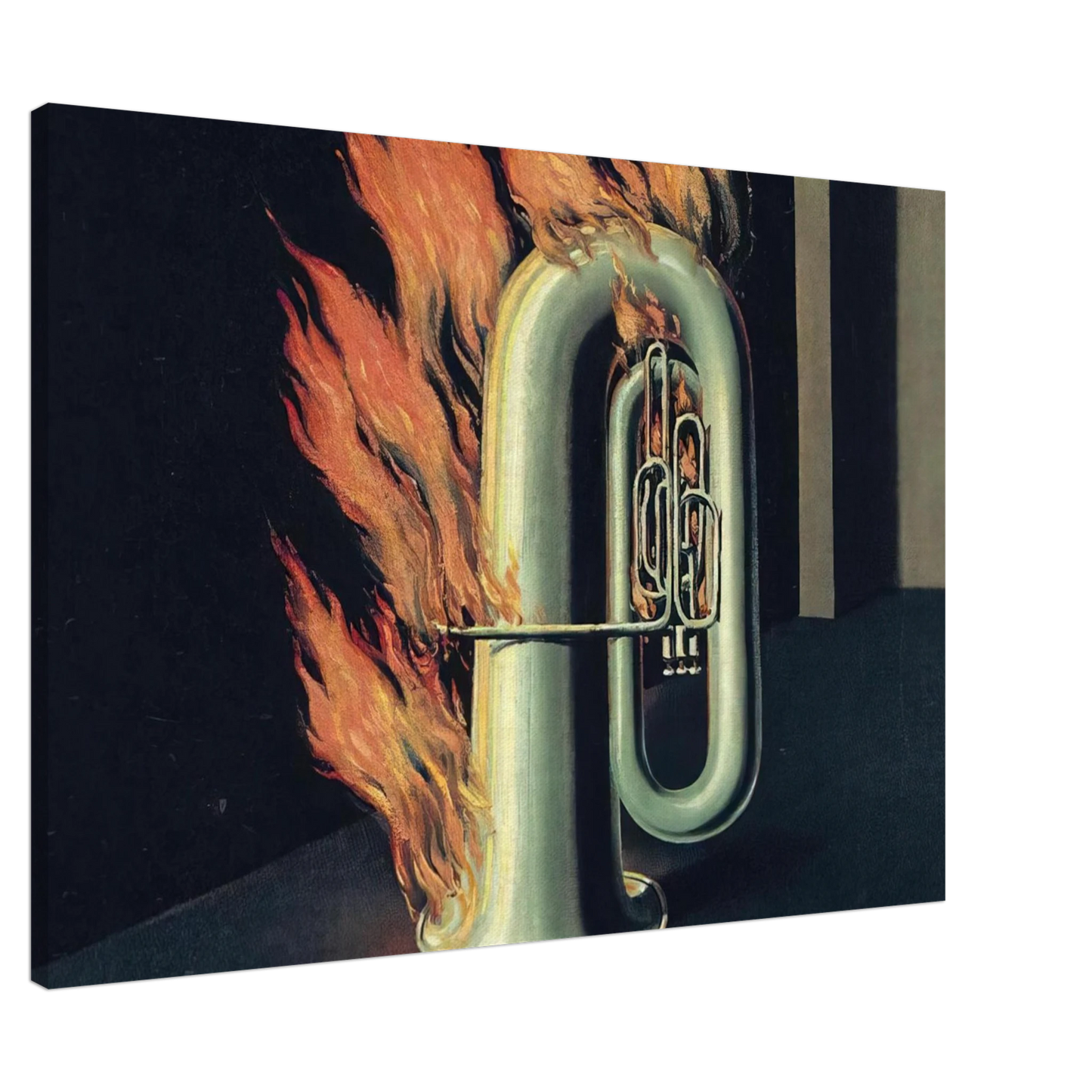 Rene Magritte - THE DISCOVERY OF FIRE 1935 Canvas - 20x30 cm / 8x12 inches-canvas