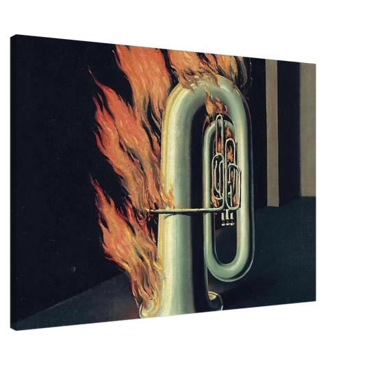Rene Magritte - THE DISCOVERY OF FIRE 1935 Canvas - 20x30 cm / 8x12 inches-canvas