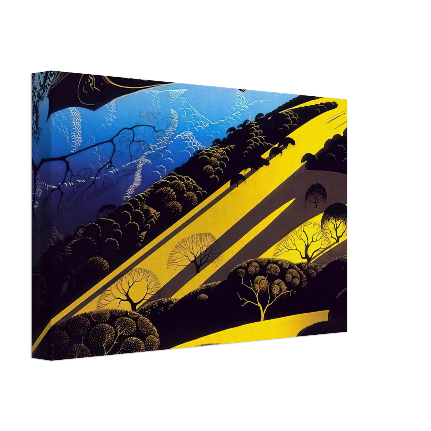 Eyvind Earle - Gaviota Pass Canvas - 40x60 cm / 16x24 inches-canvas