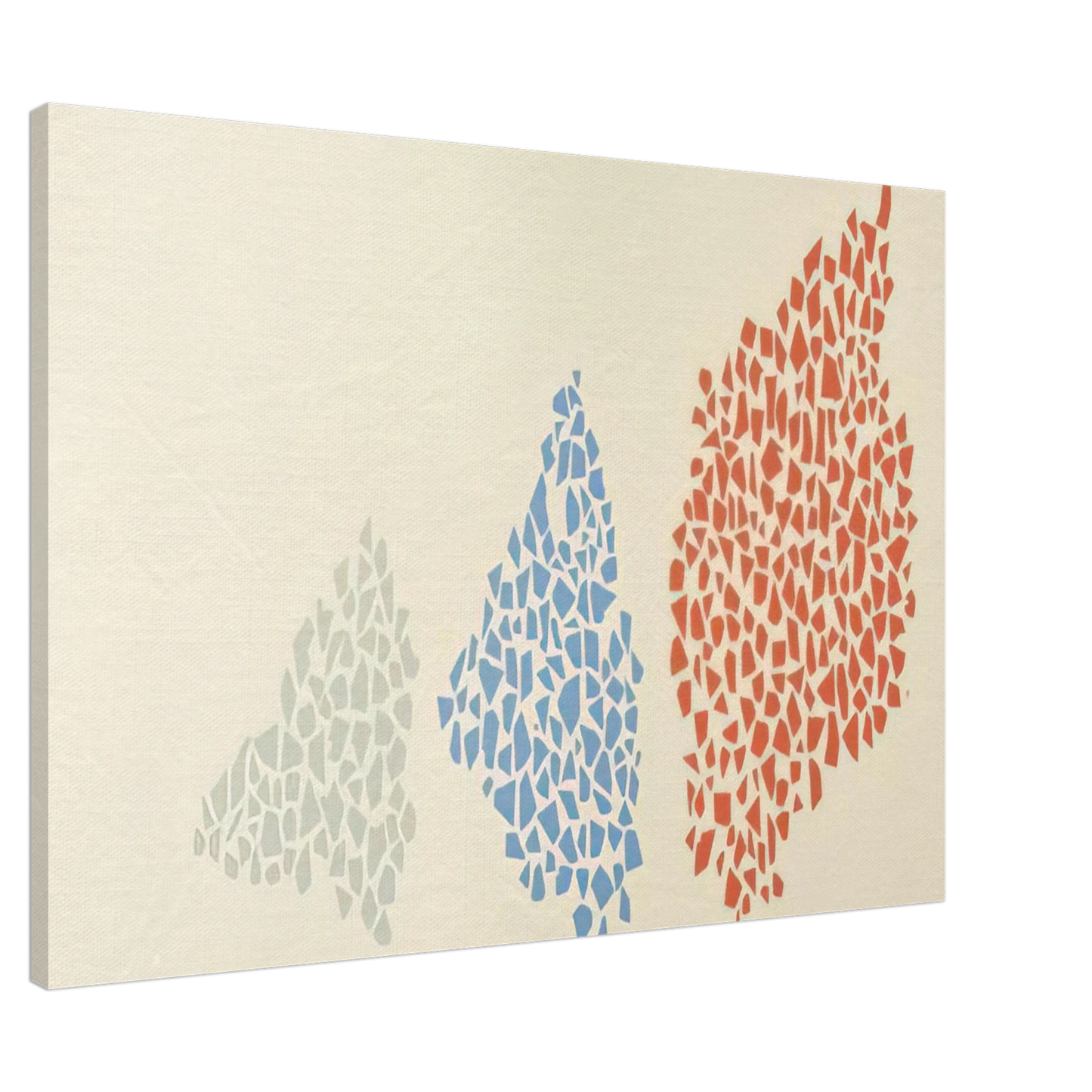 Robert Goodnough - Red, Blue and Grey - Post-Painterly Abstraction Canvas - 20x30 cm / 8x12 inches-canvas