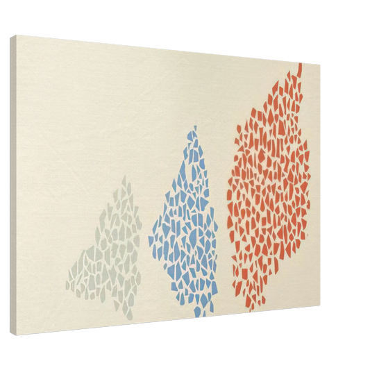 Robert Goodnough - Red, Blue and Grey - Post-Painterly Abstraction Canvas - 20x30 cm / 8x12 inches-canvas
