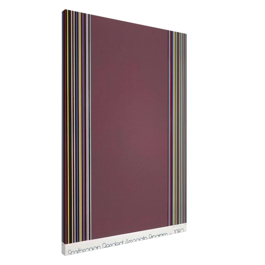 Gene Davis - Smithsonian Resident Associates Program 1980 15th Anniversary Poster - 1980 Canvas - 20x30 cm / 8x12 inches-canvas
