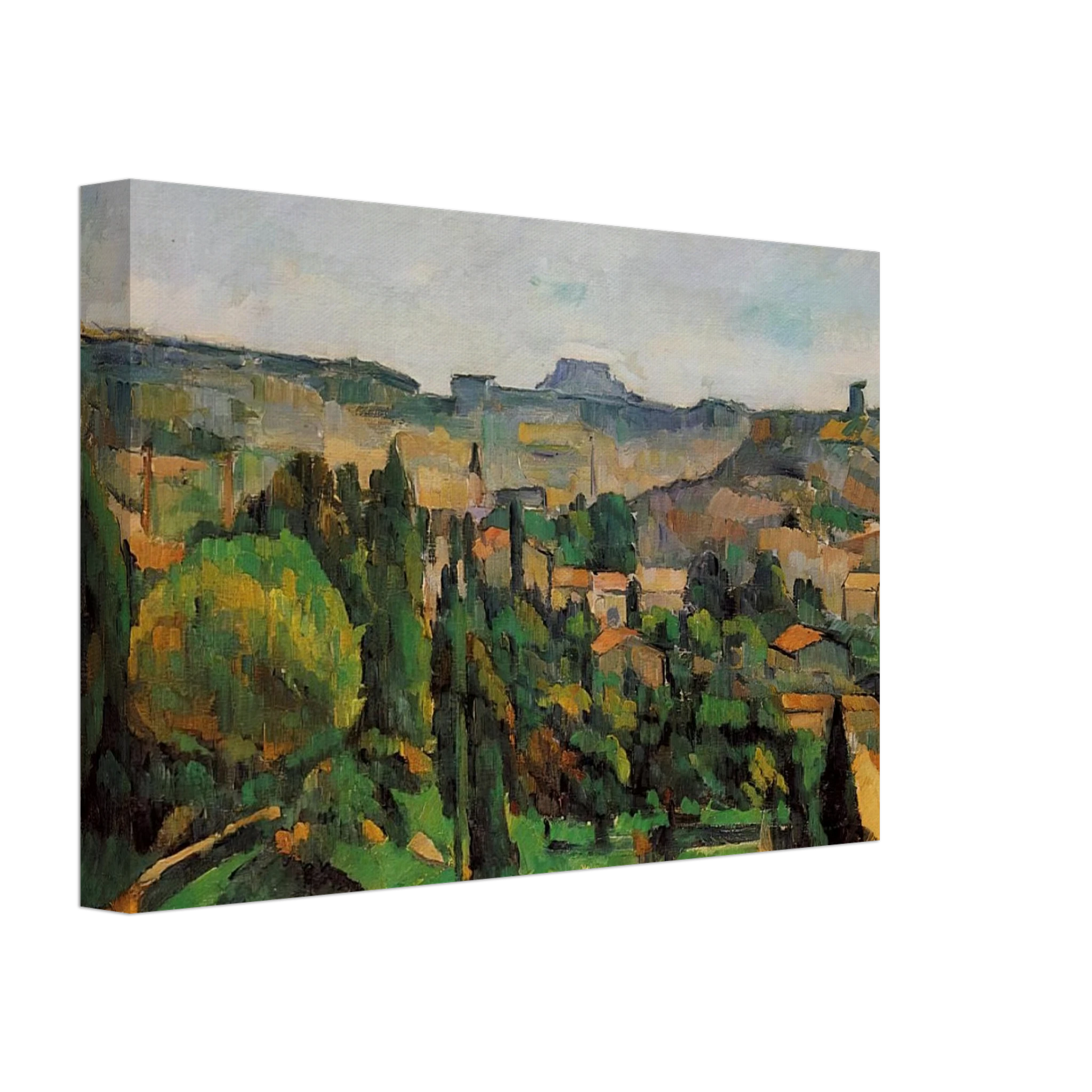 Paul Cezanne - Ile de France Landscape Canvas - 40x60 cm / 16x24 inches-canvas
